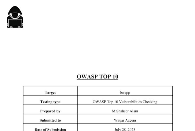 perform vulnerability assessment and penetration testing